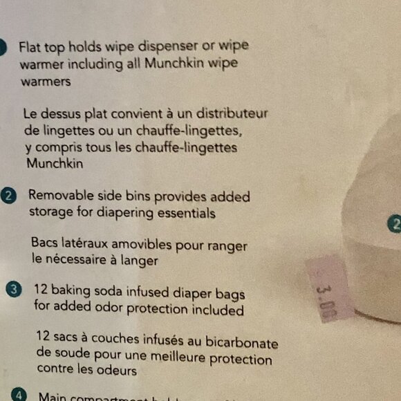 New Munchkin Diaper Change Organizer W16in x H5in x D9in - Picture 4 of 9